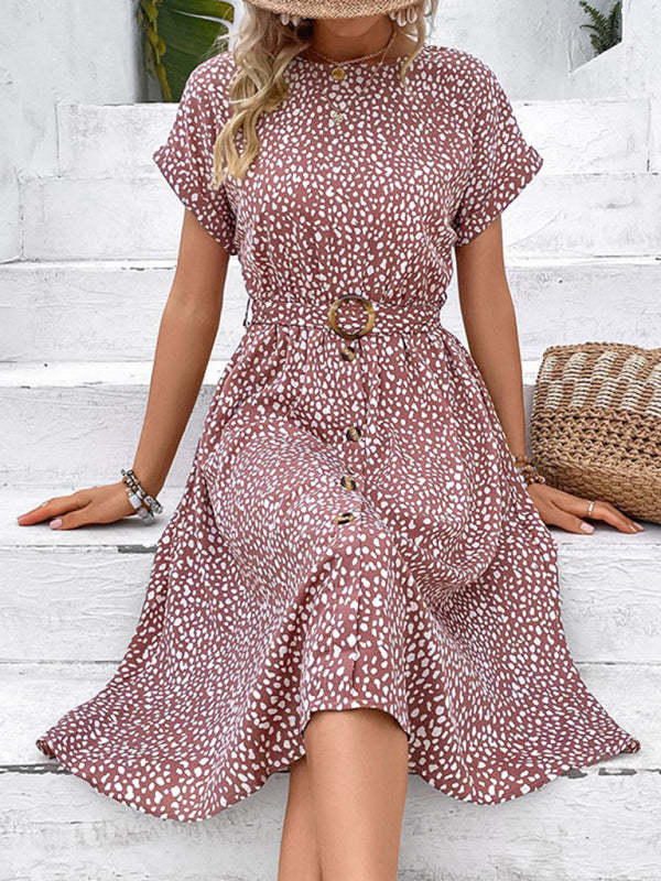New fashionable women’s temperament printed dress