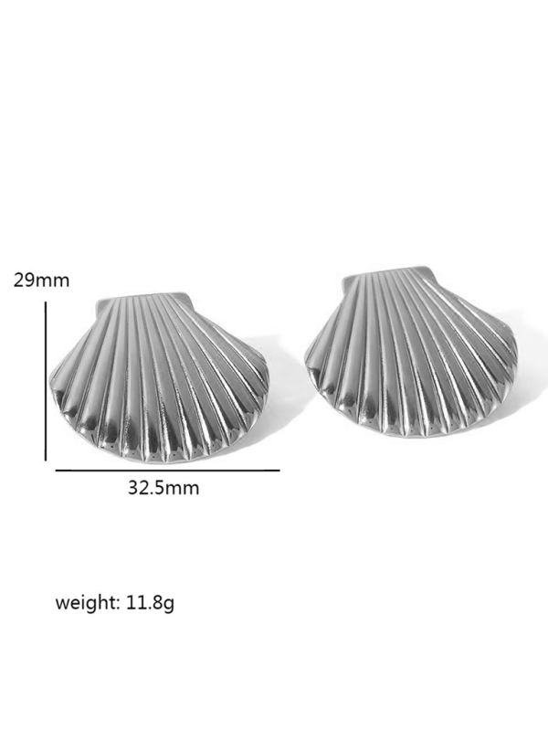 New ocean series accessories fashionable and versatile shell earrings - Silver / FREESIZE