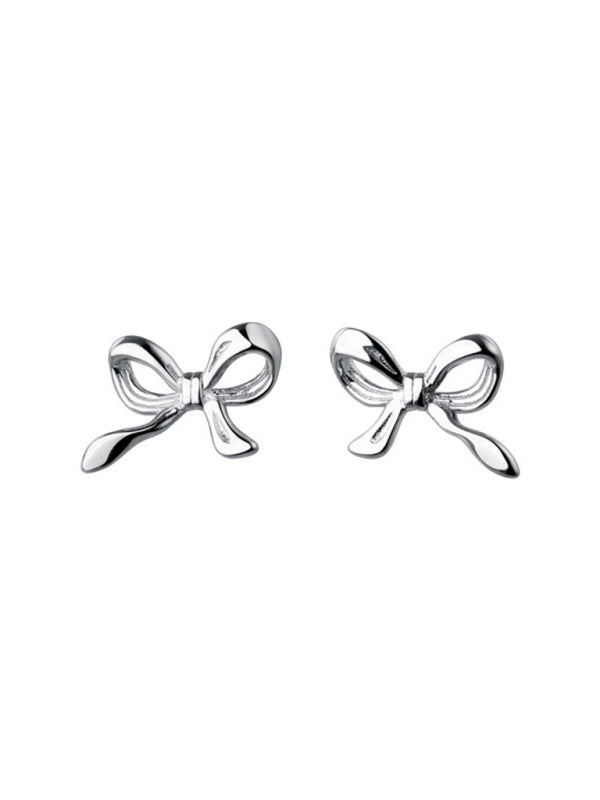 New retro bow earrings elegant and high-end earrings simple earrings for women