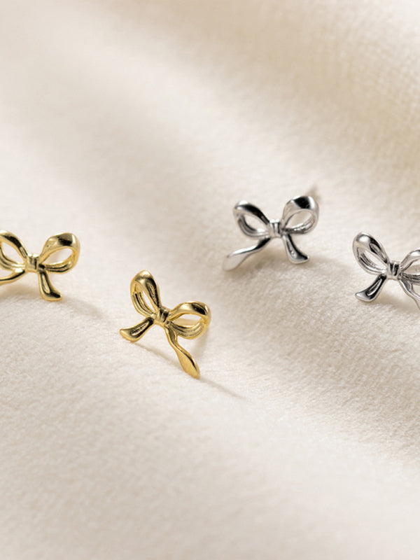 New retro bow earrings elegant and high-end earrings simple earrings for women