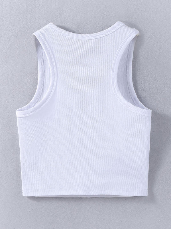 New street style INS trendy short vest women’s tops