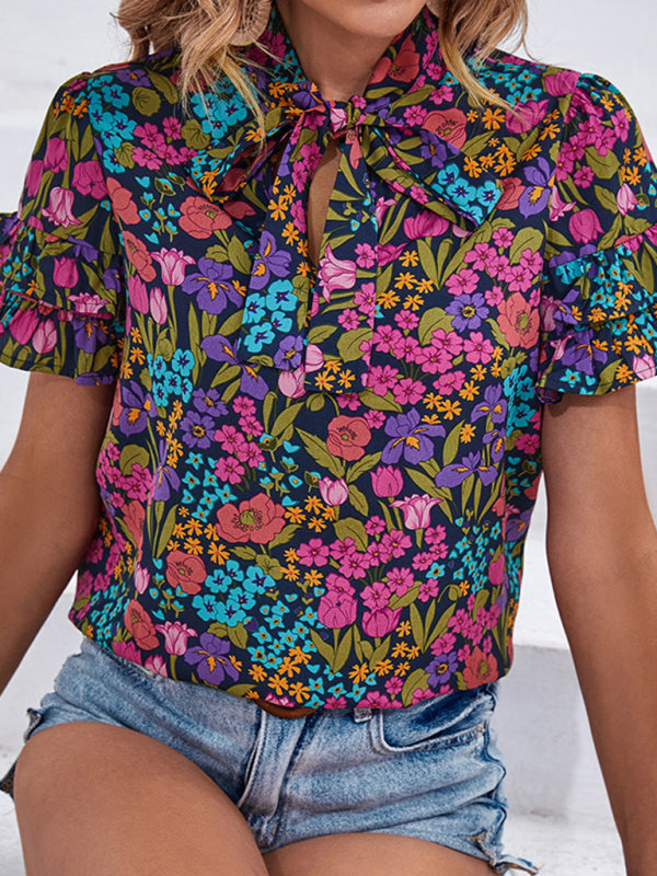 New women’s clothing new printed ethnic style shirts