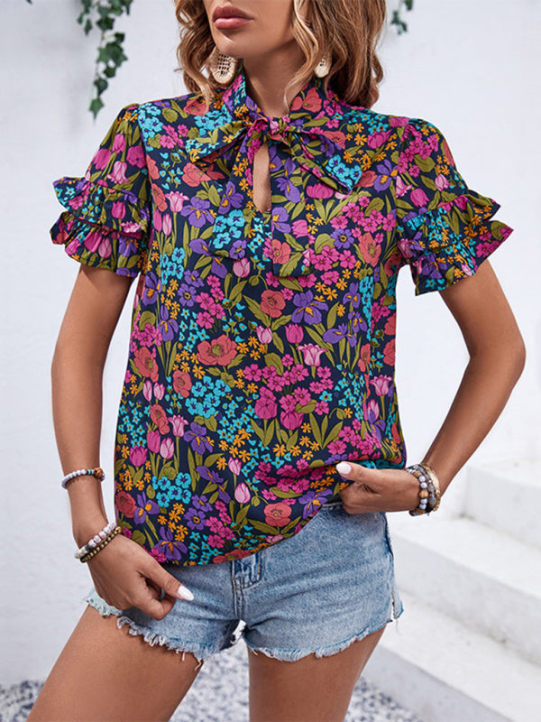 New women’s clothing new printed ethnic style shirts