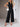 New women’s elegant V-neck tie commuter sleeveless jumpsuit - Black / S