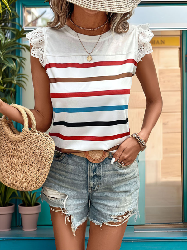 New Women’s Fashion Casual Striped Tops