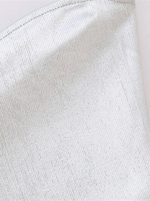 New women’s fashion sexy all-match off-shoulder underwear knitted top