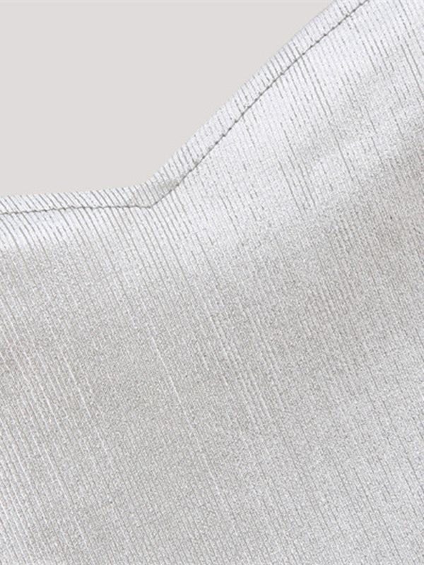 New women’s fashion sexy all-match off-shoulder underwear knitted top