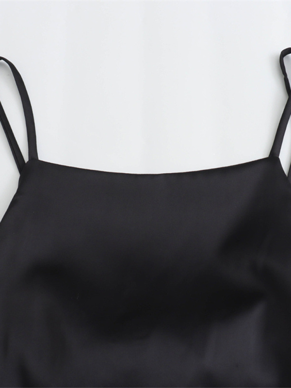 New women’s fashion versatile bow-decorated satin top