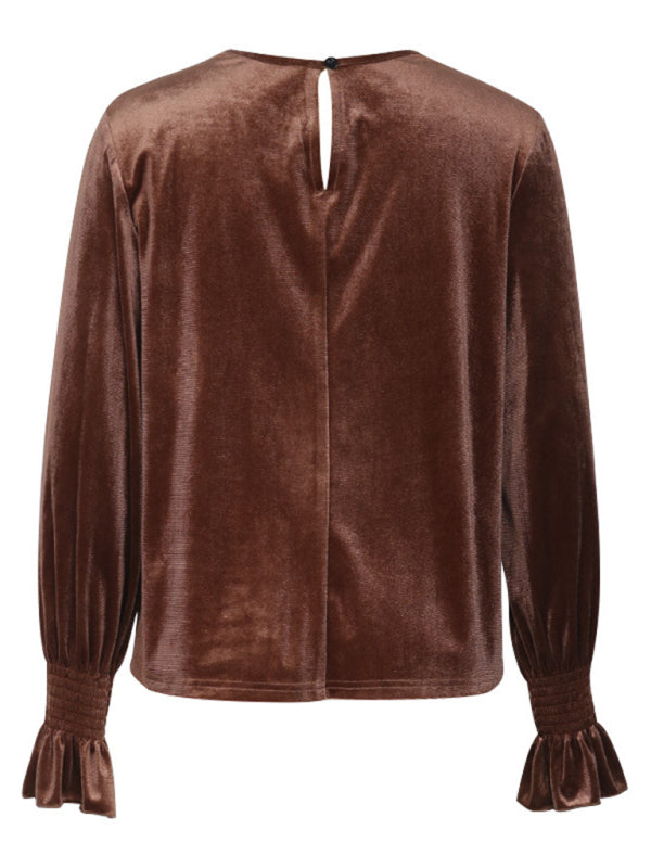 New women's lace stitching long-sleeved sweater - Closther