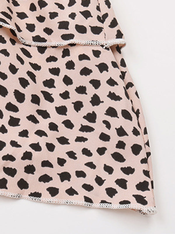 New women's mid-collar printed long-sleeved shirt - Closther