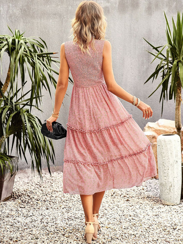 New women’s printed A-line skirt sundress