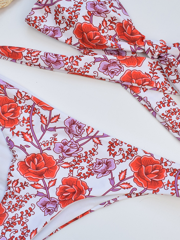 New women’s sexy floral split swimsuit