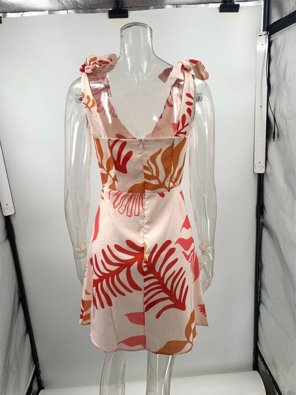 New women’s sexy printed short dress