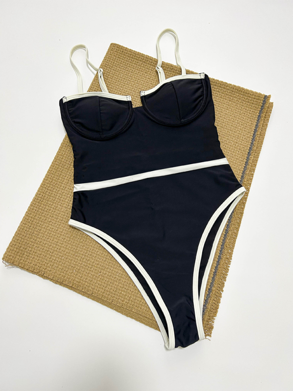 New Women’s Sexy Splicing One-Piece Swimsuit