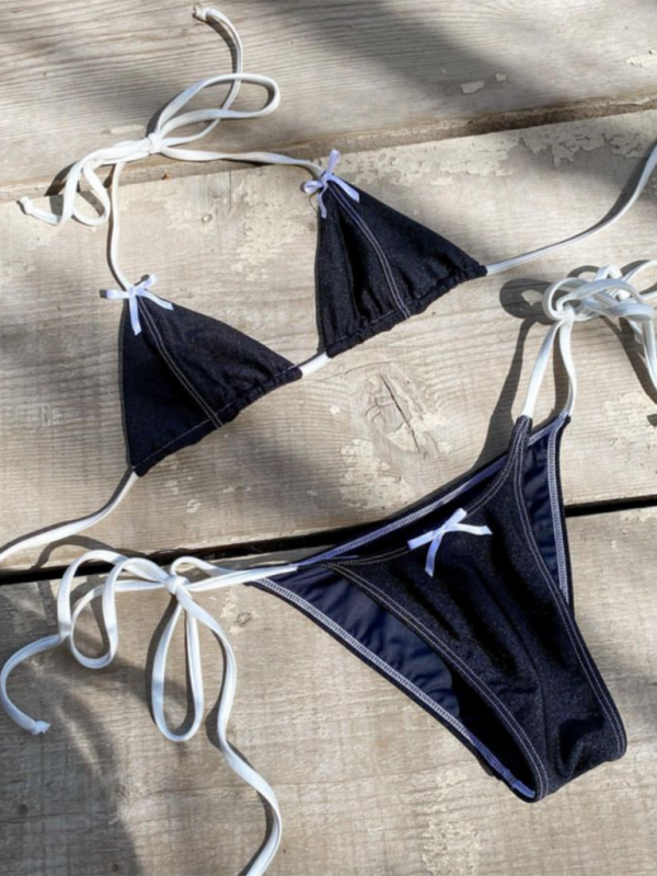 New women’s sexy strappy skirt three-piece bikini