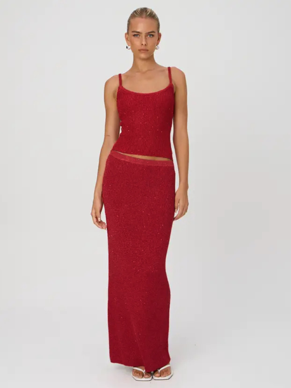 New women’s simple sexy slim knitted skirt