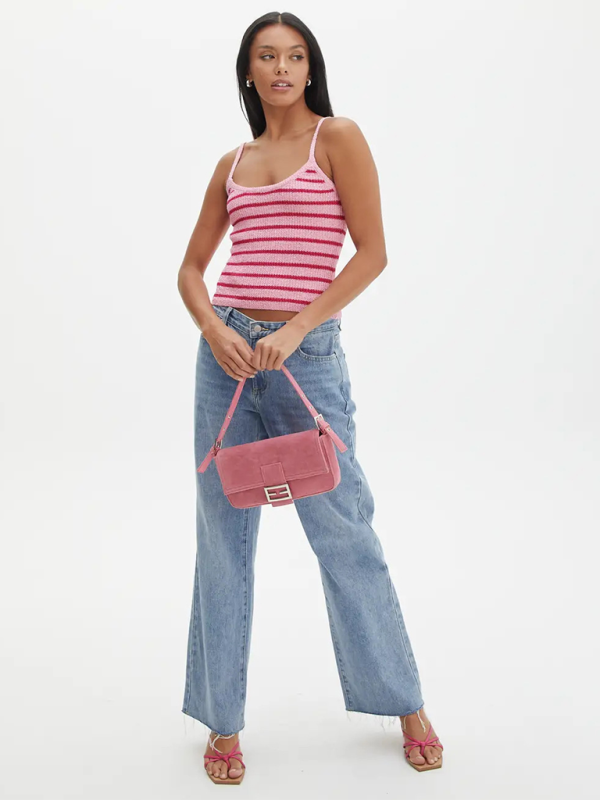 New women’s simple suspender striped top