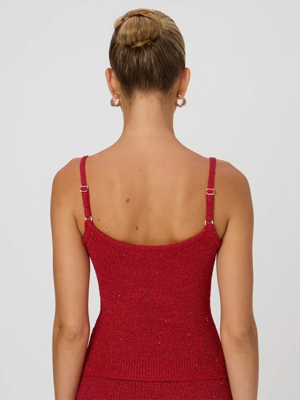 New women’s simple suspender striped top