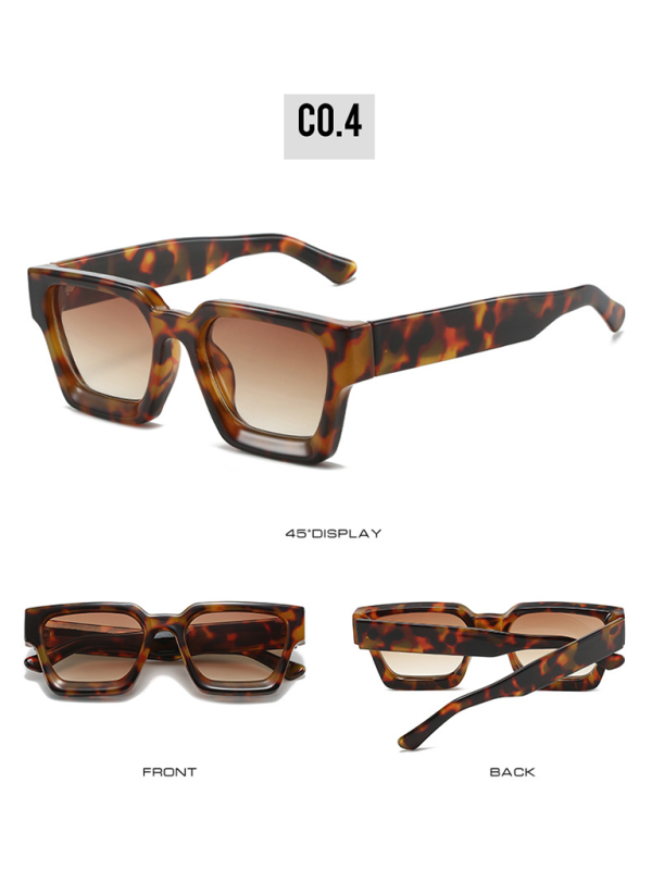 New women’s thick frame sunglasses trendy square frame sunglasses - Pattern2 / FREESIZE