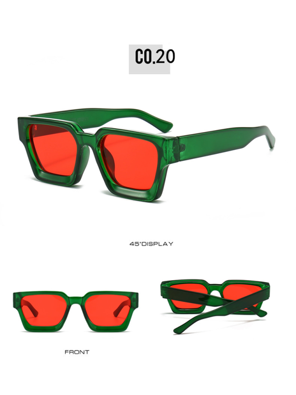 New women’s thick frame sunglasses trendy square frame sunglasses - Pattern3 / FREESIZE