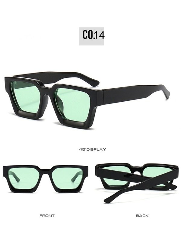 New women’s thick frame sunglasses trendy square frame sunglasses - Pattern5 / FREESIZE