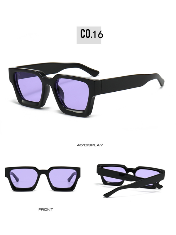 New women’s thick frame sunglasses trendy square frame sunglasses - Pattern9 / FREESIZE