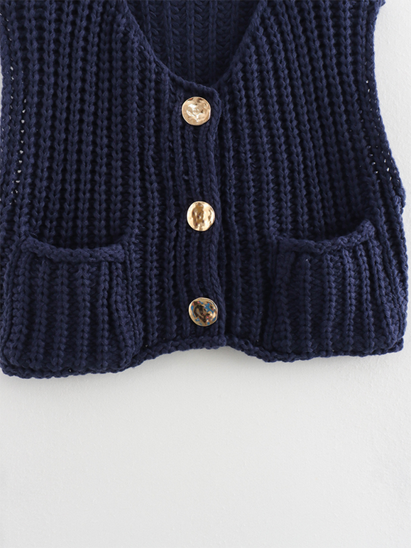 New women’s thick needle knitted vest