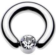 4G 9/16 Clear Gem 7mm Disc BCR Captive Ring