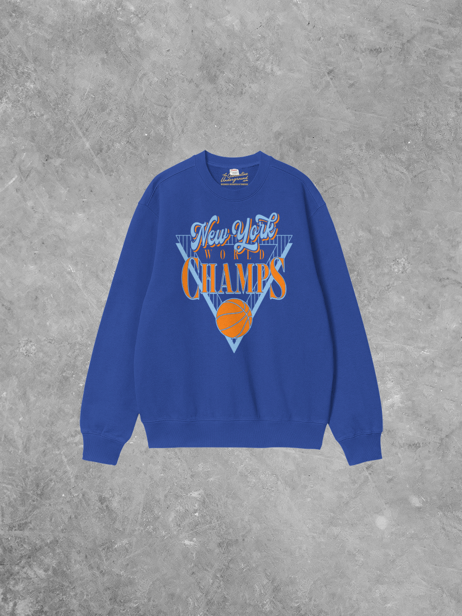 Underground Original Design: New York World Champs Boxy Cotton Sweatshirt