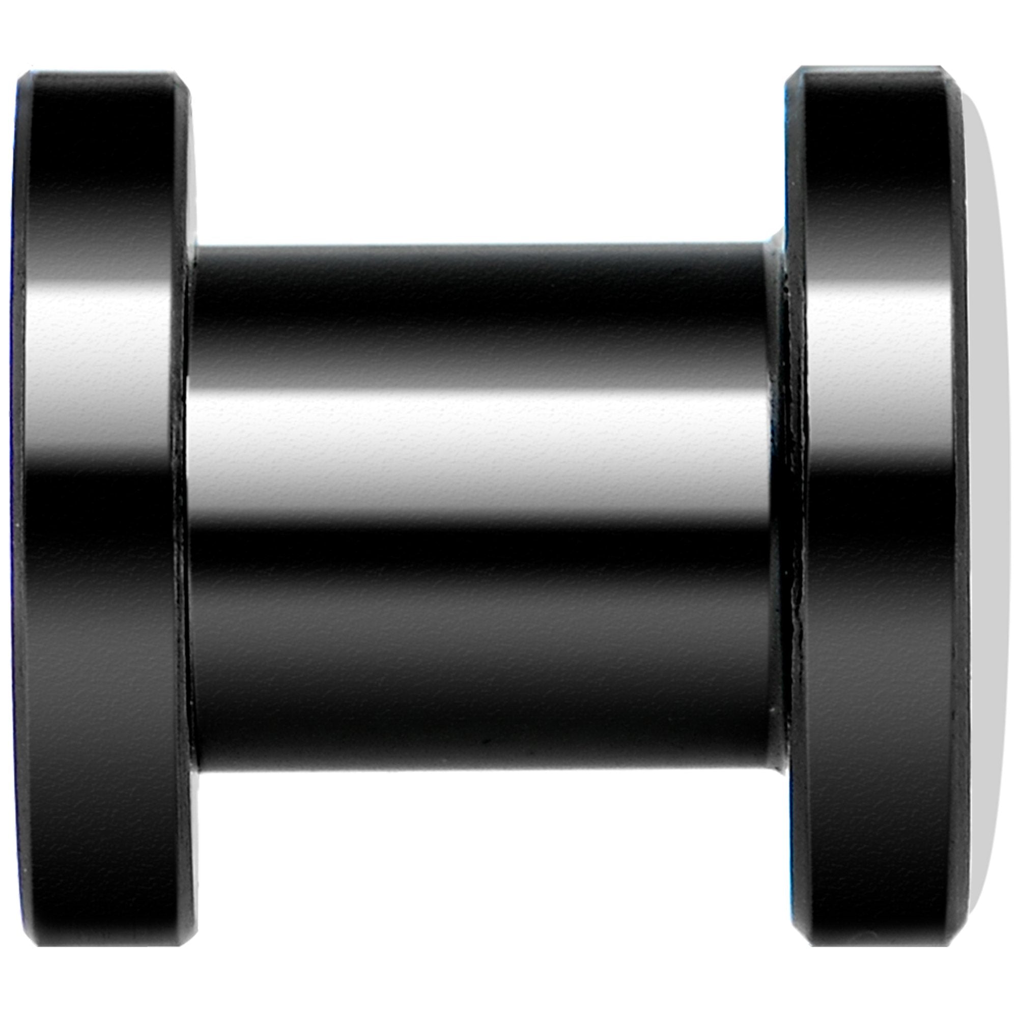 Green Black Skull Black Anodized Screw Fit Plug Set 2G