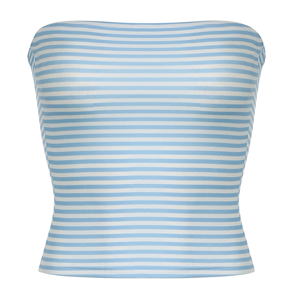 OCEAN BREEZE STRIPED TUBE TOP BREEZE STRIPED