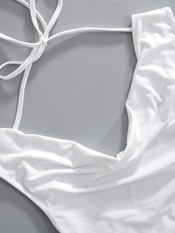 OFF-THE-SHOULDER TOP WITH SLIM FIT COWL NECK DETAIL
