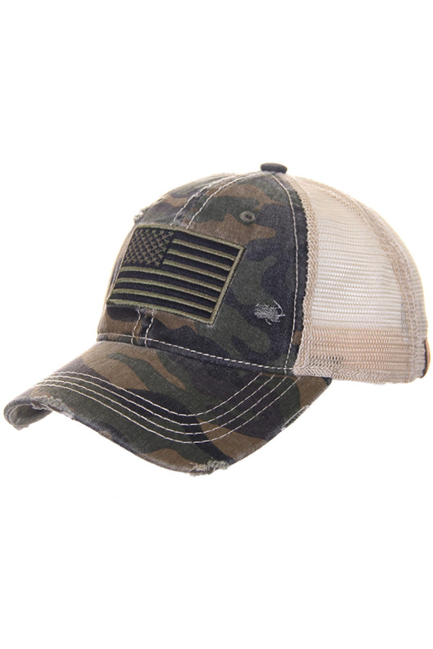 C.C Women's American Flag Baseball Cap 4th of July