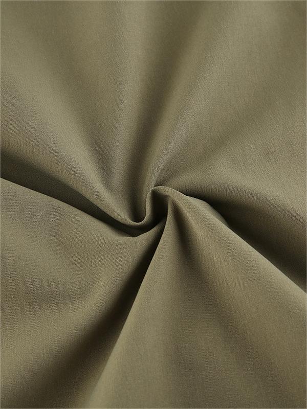 OLIVE GREEN CARGO TROUSERS WITH STRAIGHT LEGS - STYLISH CARGO TROUSERS