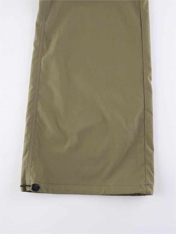 OLIVE GREEN CARGO TROUSERS WITH STRAIGHT LEGS - STYLISH CARGO TROUSERS