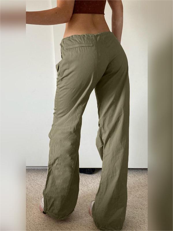OLIVE GREEN CARGO TROUSERS WITH STRAIGHT LEGS - STYLISH CARGO TROUSERS