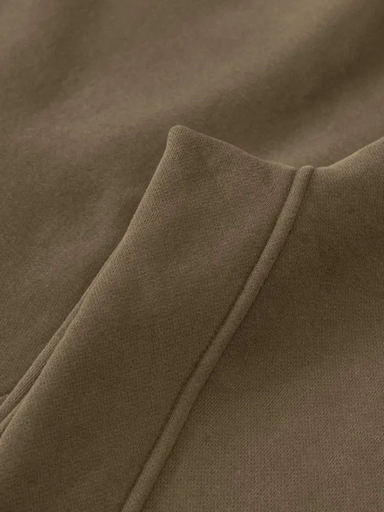 OLIVE-GREEN DRAWSTRING SWEATPANTS HIGH-STREET STYLE GSM JOGGERS