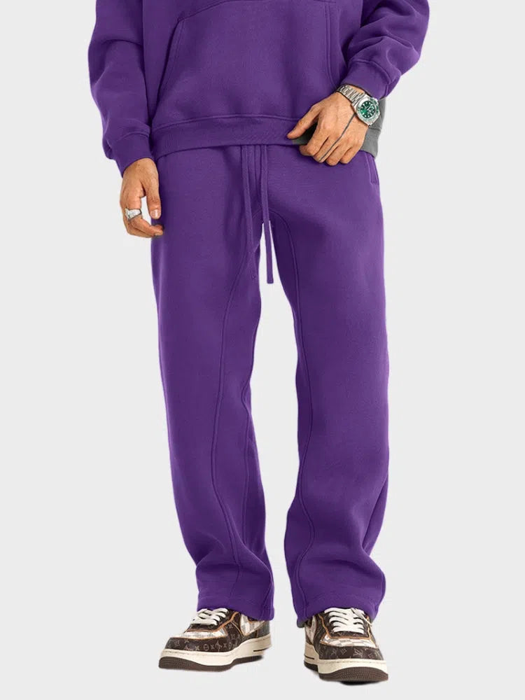 OLIVE-GREEN DRAWSTRING SWEATPANTS HIGH-STREET STYLE GSM JOGGERS