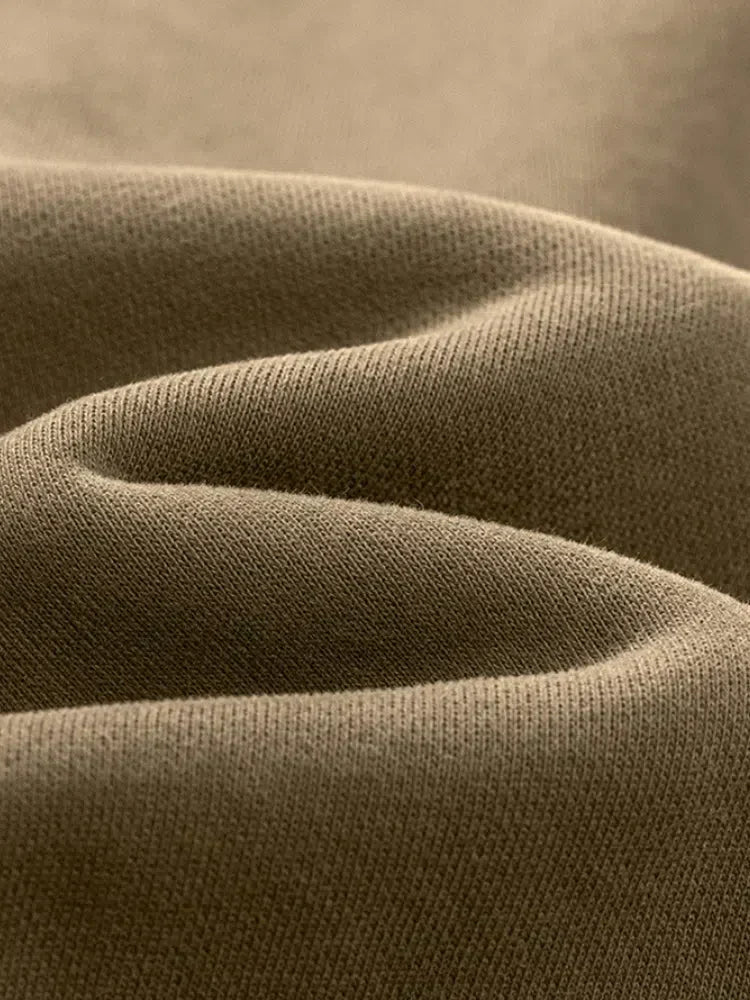 OLIVE-GREEN DRAWSTRING SWEATPANTS HIGH-STREET STYLE GSM JOGGERS