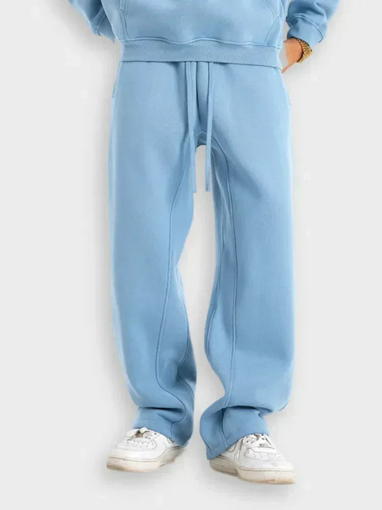 OLIVE-GREEN DRAWSTRING SWEATPANTS HIGH-STREET STYLE GSM JOGGERS