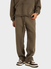 OLIVE-GREEN DRAWSTRING SWEATPANTS HIGH-STREET STYLE GSM JOGGERS