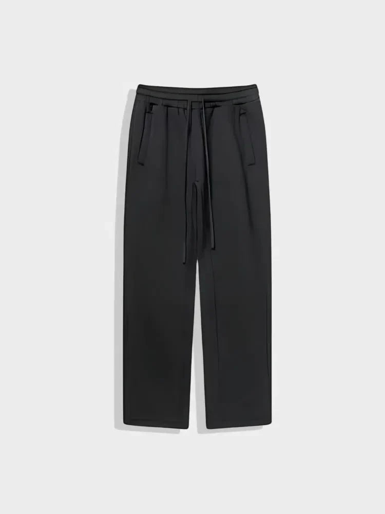 OLIVE-GREEN DRAWSTRING SWEATPANTS HIGH-STREET STYLE GSM JOGGERS