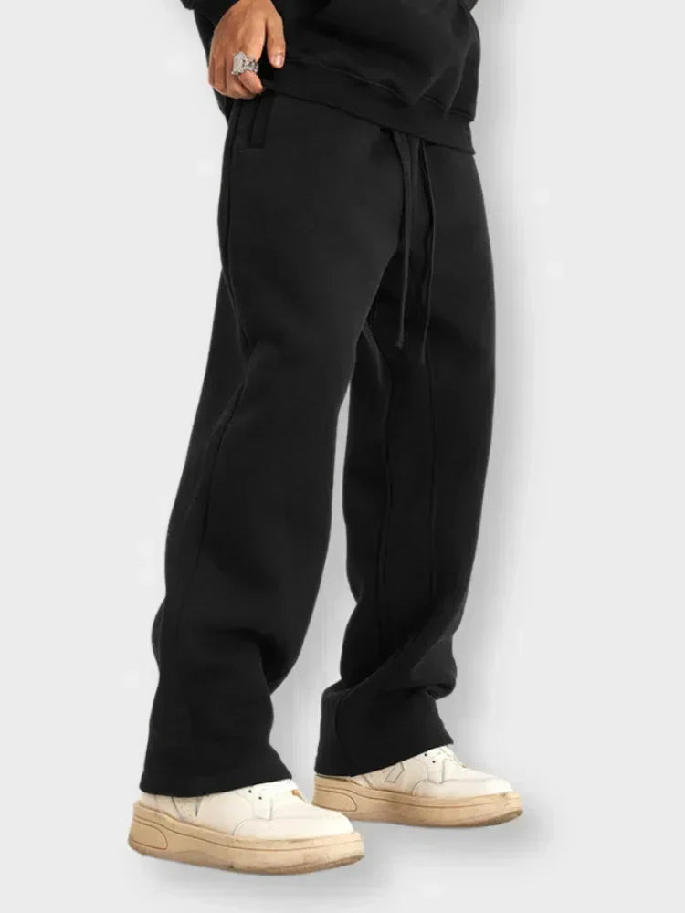 OLIVE-GREEN DRAWSTRING SWEATPANTS HIGH-STREET STYLE GSM JOGGERS