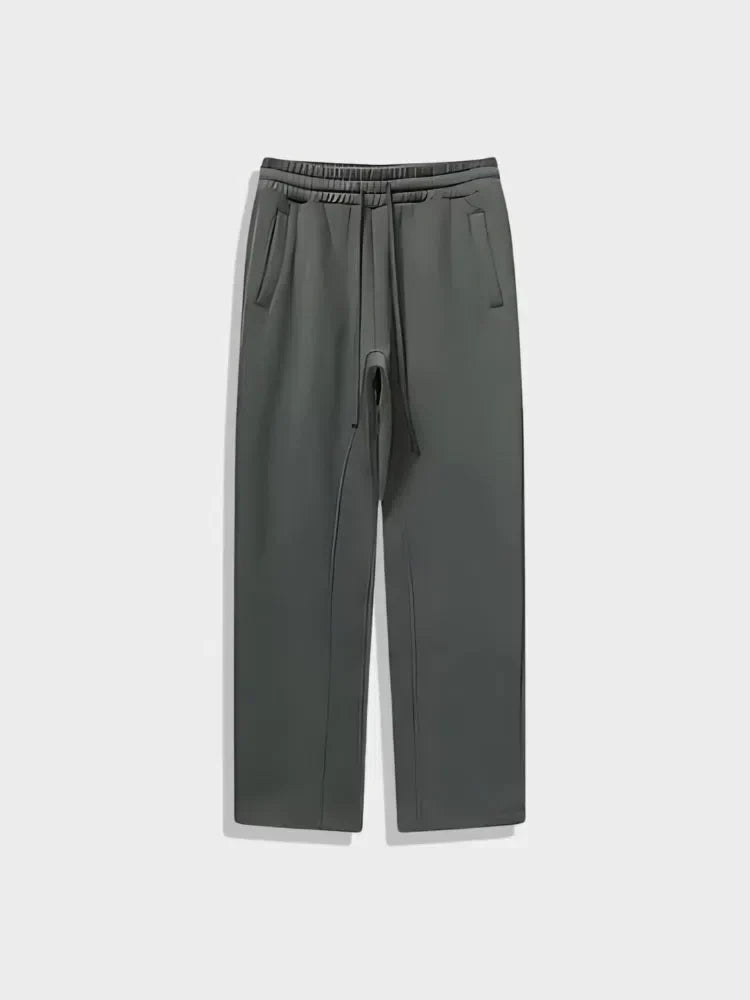 OLIVE-GREEN DRAWSTRING SWEATPANTS HIGH-STREET STYLE GSM JOGGERS