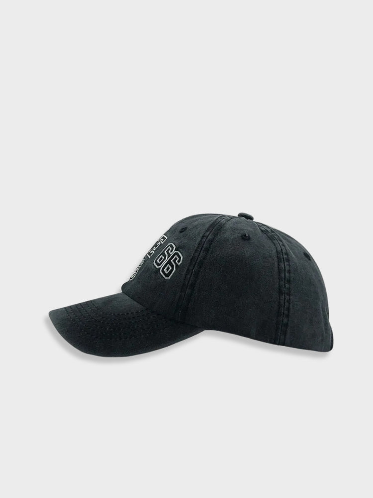 OLIVE GREEN ROUTE 66 BASEBALL CAP WITH EMBROIDERED DESIGN