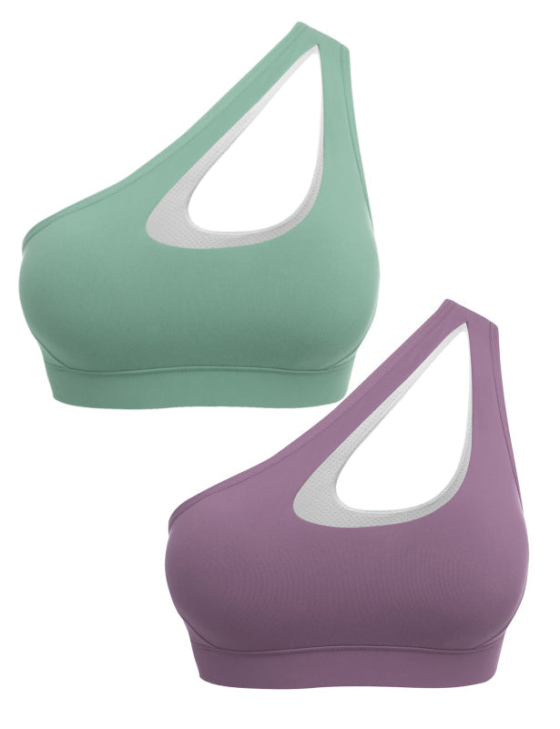 One-Shoulder Bra Beautiful Back Shockproof Running Sports