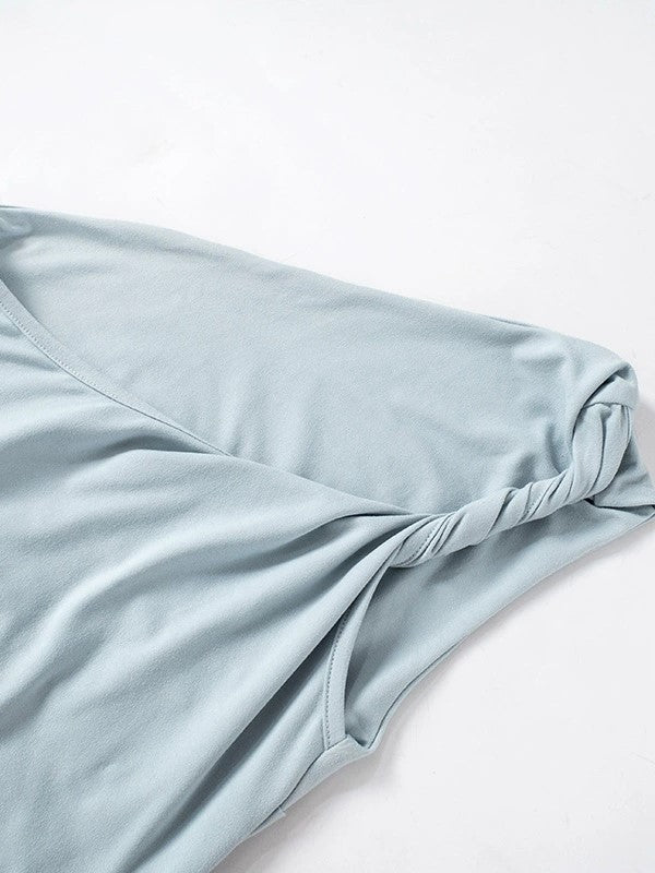 ONE-SHOULDER DRAPED TOP WITH FIGURE-HUGGING DESIGN