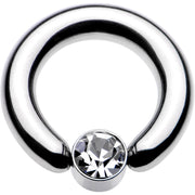 6G 1/2 Clear Gem 6mm Disc BCR Captive Ring