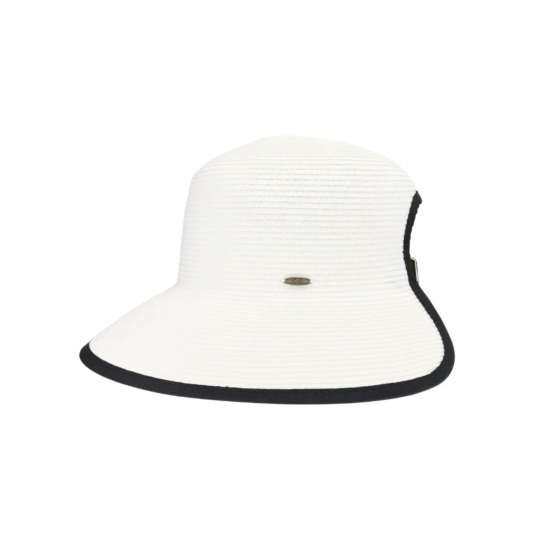 Open Back Adjustable Belt C.C Brim Hat