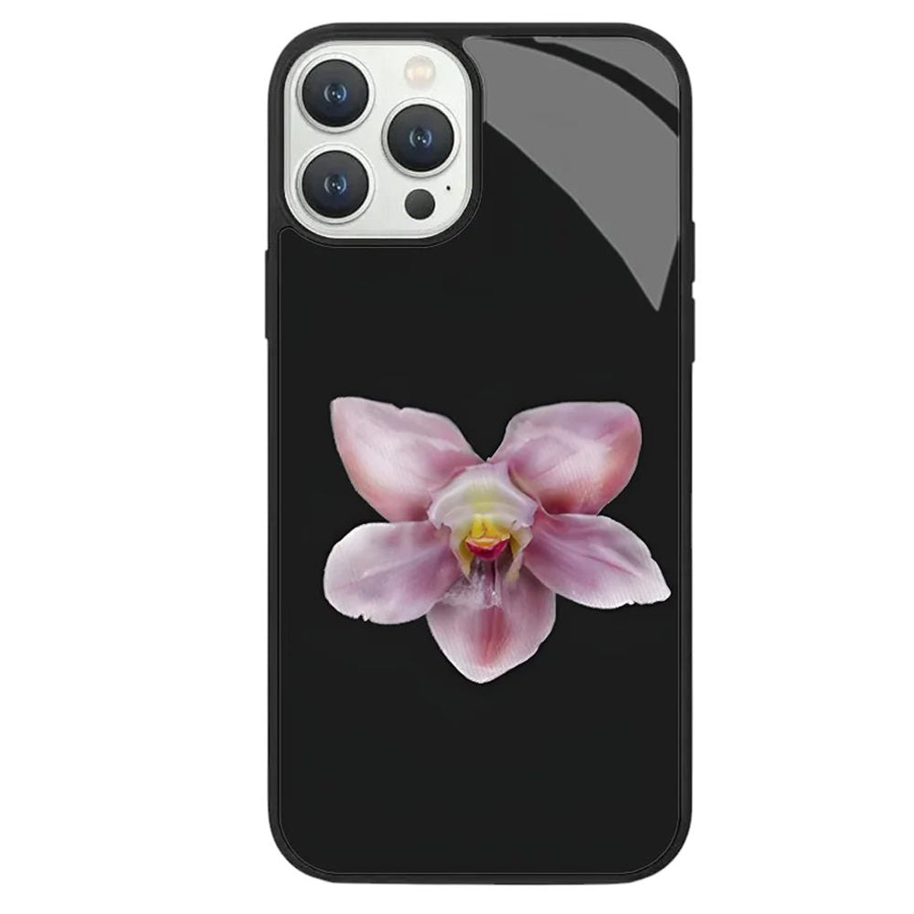 ORCHID AESTHETIC IPHONE CASE BLACK FLORAL AESTHETIC IPHONE